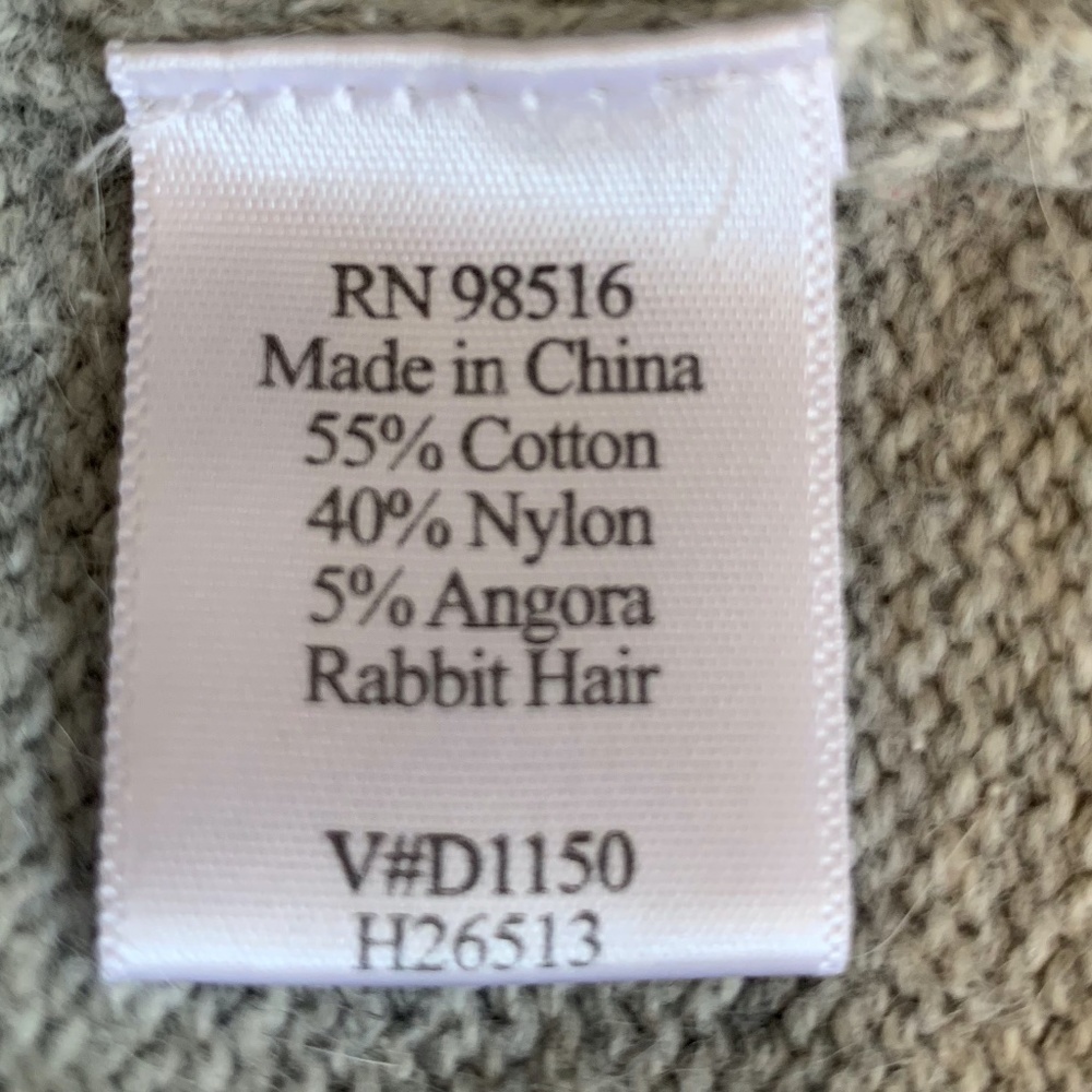 COLDWATER CREEK COWL NECK COTTON & ANGORA SWEATER SIZE LARGE - Picture 5 of 6